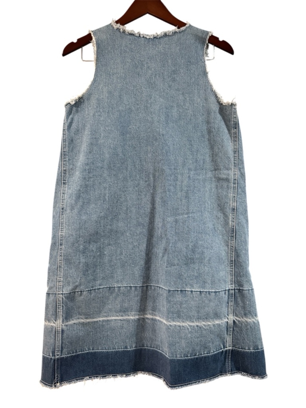 Holding Horses Anthropologie Embroidered Denim Dress XS Boho Chic - Picture 5 of 5